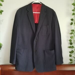 Tommy Hilfiger  India Made Navy 2 Button Sport Coat 42L Cotton Stretch Jacket